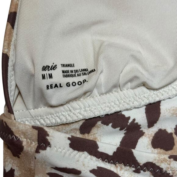 Aerie Leopard Animal Print Crossover Bikini Medium / Large - Picture 7 of 8